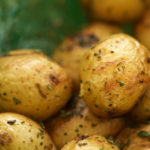 The finished potatoes, grilled to perfection