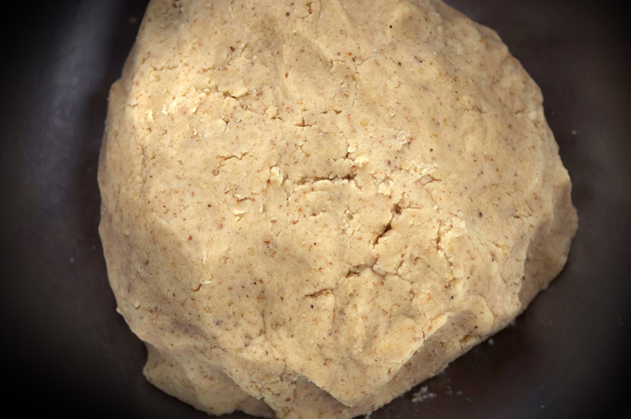 Vanilla Kipferl dough shaped into a ball
