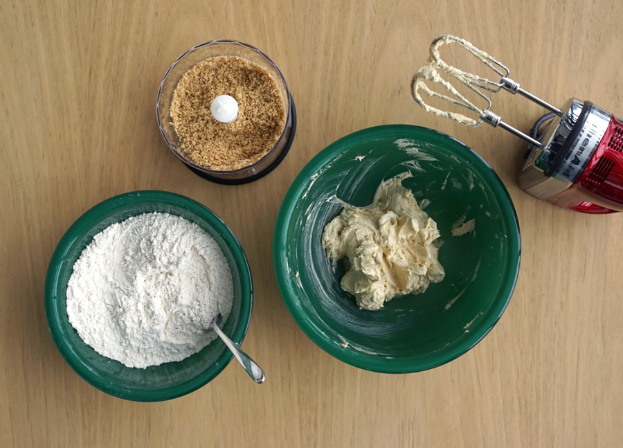 Ingredient prep to make Linzer cookies